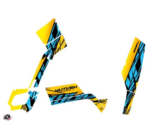 Kit Déco Quad Eraser Can Am Outlander 400 XTP Jaune Bleu (2010-2012)