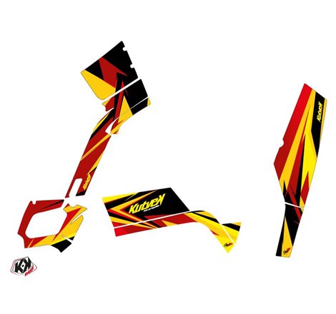 Kit Déco Quad Stage Can Am Outlander 400 XTP Jaune Rouge (2010-2012)