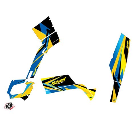 Kit Déco Quad Stage Can Am Outlander 400 XTP Jaune Bleu (2010-2012)