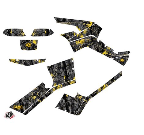 Kit Déco Quad Camo Can Am Outlander 500-650-800 XTP Noir Jaune (2010-2012)