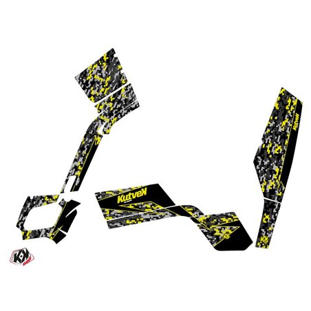 Kit Déco Quad Predator Can Am Outlander 400 MAX Noir Gris Jaune (2004-2009)