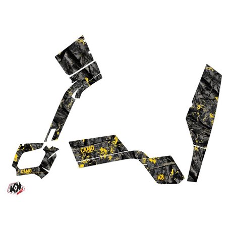 Kit Déco Quad Camo Can Am Outlander 400 MAX Noir Jaune (2010-2014)