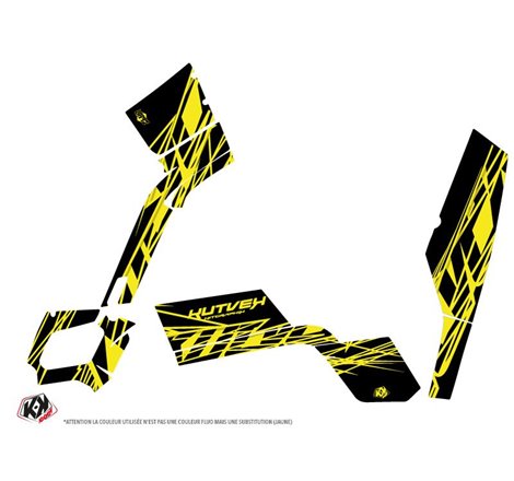 Kit Déco Quad Eraser Fluo Can Am Outlander 400 MAX Jaune (2010-2014)