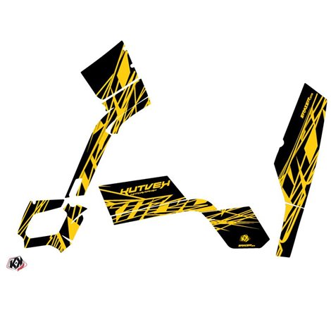 Kit Déco Quad Eraser Can Am Outlander 400 MAX Jaune Noir (2010-2014)