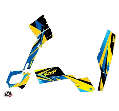 Kit Déco Quad Stage Can Am Outlander 400 MAX Jaune Bleu (2010-2014)