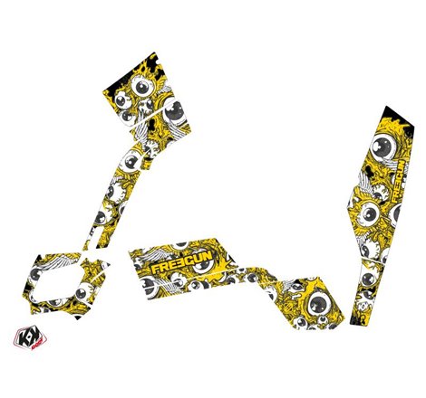 Kit Déco Quad Freegun Eyed Can Am Outlander 400 MAX Jaune (2010-2014)