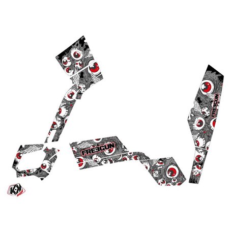 Kit Déco Quad Freegun Eyed Can Am Outlander 400 MAX Gris Rouge (2010-2014)