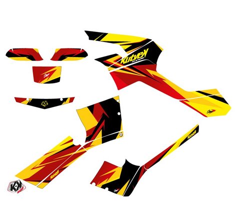 Kit Déco Quad Stage Can Am Outlander 500-650-800 MAX Jaune Rouge (2010-2012)