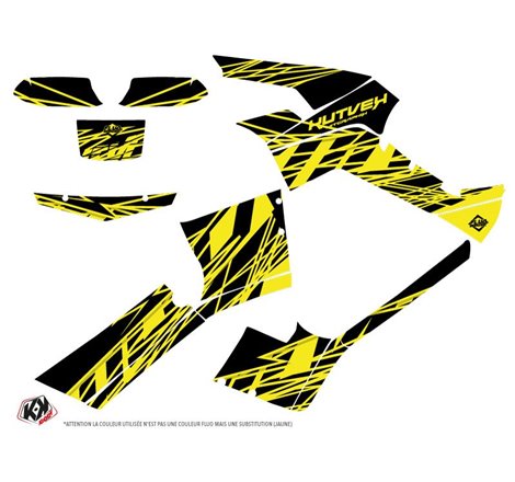 Kit Déco Quad Eraser Fluo Can Am Outlander 500-650-800 XTP Jaune (2013-2015)