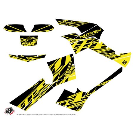 Kit Déco Quad Eraser Fluo Can Am Outlander 500-650-800 XTP Jaune (2013-2015)