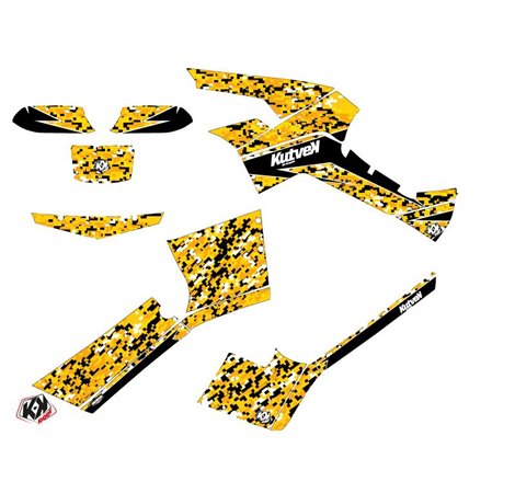 Kit Déco Quad Predator Can Am Outlander 500-650-800 XTP Noir Jaune (2013-2015)