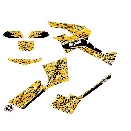 Kit Déco Quad Predator Can Am Outlander 500-650-800 XTP Noir Jaune (2013-2015)