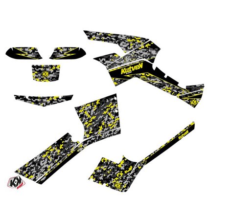 Kit Déco Quad Predator Can Am Outlander 500-650-800 XTP Noir Gris Jaune (2013-2015)