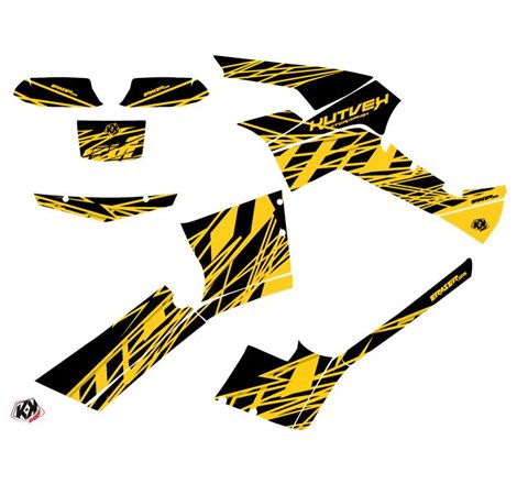 Kit Déco Quad Eraser Can Am Outlander 500-650-800 XTP Jaune Noir (2013-2015)