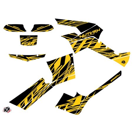 Kit Déco Quad Eraser Can Am Outlander 500-650-800 XTP Jaune Noir (2013-2015)