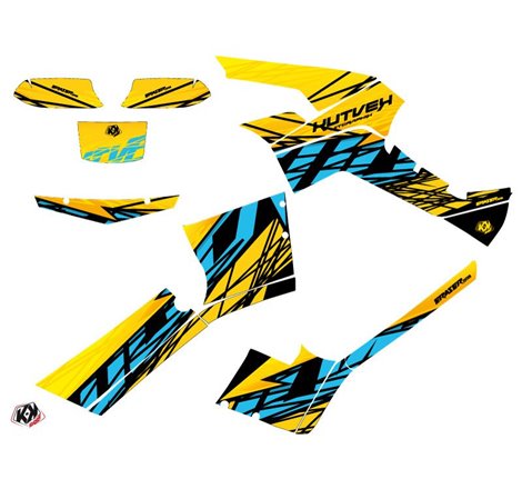 Kit Déco Quad Eraser Can Am Outlander 500-650-800 XTP Jaune Bleu (2013-2015)