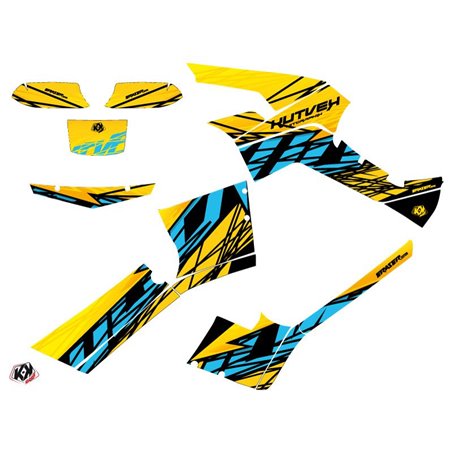 Kit Déco Quad Eraser Can Am Outlander 500-650-800 XTP Jaune Bleu (2013-2015)