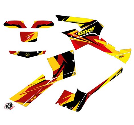 Kit Déco Quad Stage Can Am Outlander 500-650-800 XTP Jaune Rouge (2013-2015)
