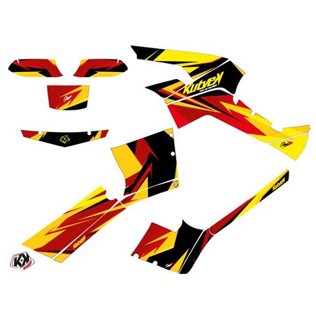 Kit Déco Quad Stage Can Am Outlander 500-650-800 XTP Jaune Rouge (2013-2015)