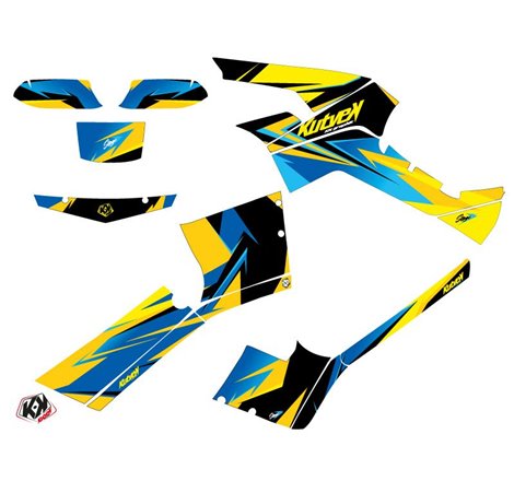 Kit Déco Quad Stage Can Am Outlander 500-650-800 XTP Jaune Bleu (2013-2015)