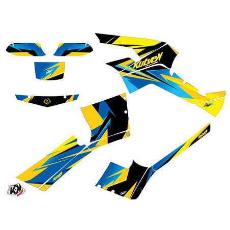 Kit Déco Quad Stage Can Am Outlander 500-650-800 XTP Jaune Bleu (2013-2015)