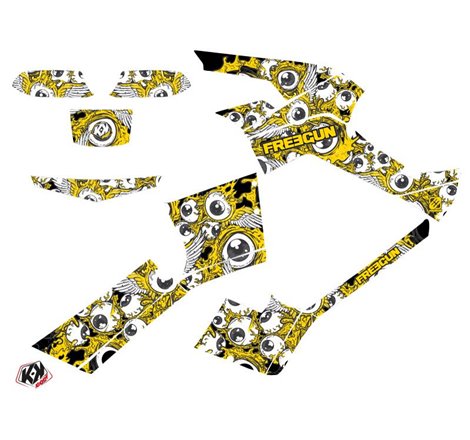 Kit Déco Quad Freegun Eyed Can Am Outlander 500-650-800 XTP Jaune (2013-2015)