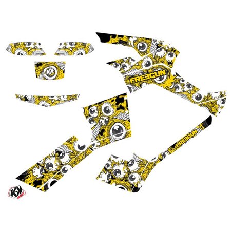 Kit Déco Quad Freegun Eyed Can Am Outlander 500-650-800 XTP Jaune (2013-2015)