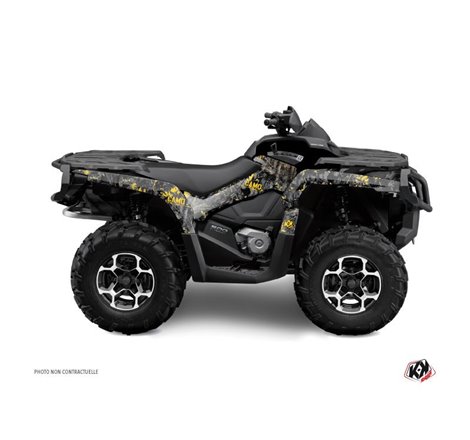 Kit Déco Quad Camo Can Am Outlander 1000 Noir Jaune (2012-2015)