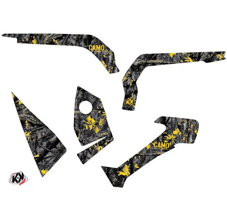 Kit Déco Quad Camo Can Am Outlander 1000 Noir Jaune (2012-2015)