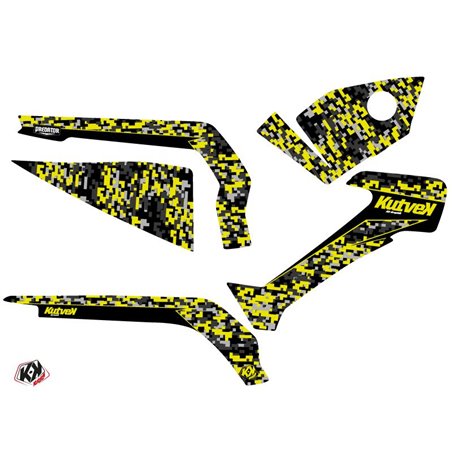 Kit Déco Quad Predator Can Am Outlander 1000 Noir Gris Jaune (2012-2015)