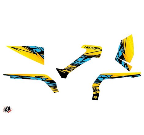 Kit Déco Quad Eraser Can Am Outlander 1000 Jaune Bleu (2012-2015)