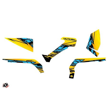 Kit Déco Quad Eraser Can Am Outlander 1000 Jaune Bleu (2012-2015)