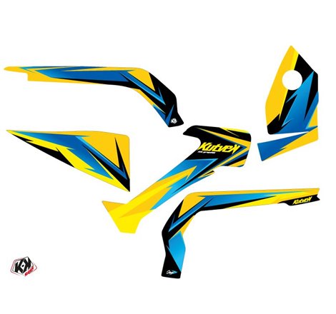 Kit Déco Quad Stage Can Am Outlander 1000 Jaune Bleu (2012-2015)