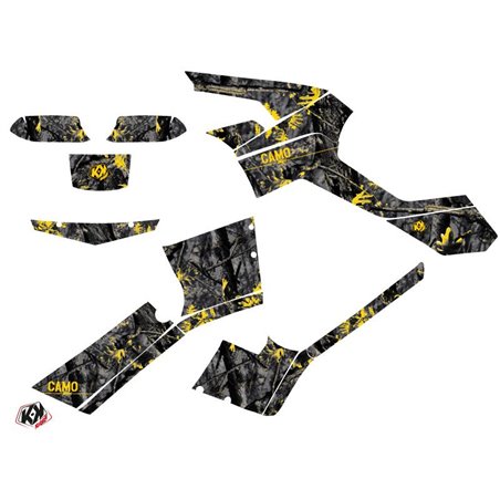 Kit Déco Quad Camo Can Am Outlander 500-650-800 MAX Noir Jaune (2013-2015)