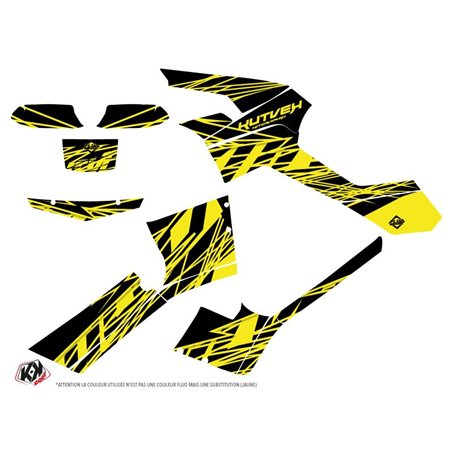 Kit Déco Quad Eraser Fluo Can Am Outlander 500-650-800 MAX Jaune (2013-2015)