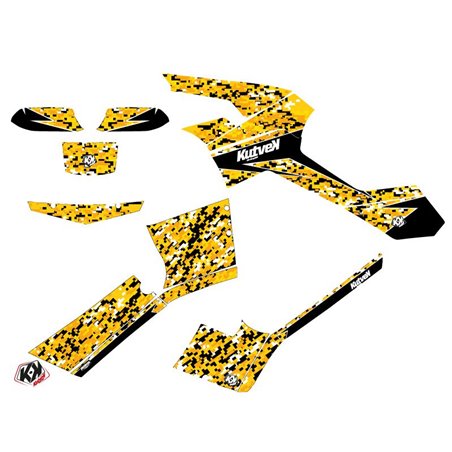 Kit Déco Quad Predator Can Am Outlander 500-650-800 MAX Noir Jaune (2013-2015)