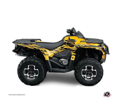 Kit Déco Quad Eraser Can Am Outlander 500-650-800 MAX Jaune Noir (2013-2015)
