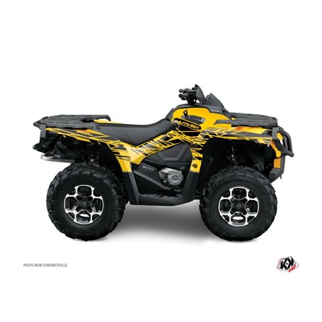 Kit Déco Quad Eraser Can Am Outlander 500-650-800 MAX Jaune Noir (2013-2015)