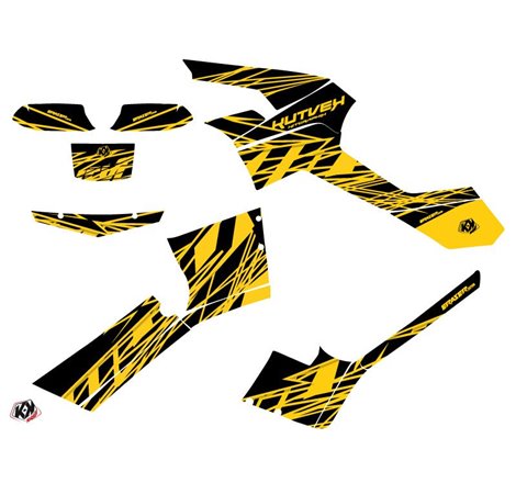 Kit Déco Quad Eraser Can Am Outlander 500-650-800 MAX Jaune Noir (2013-2015)