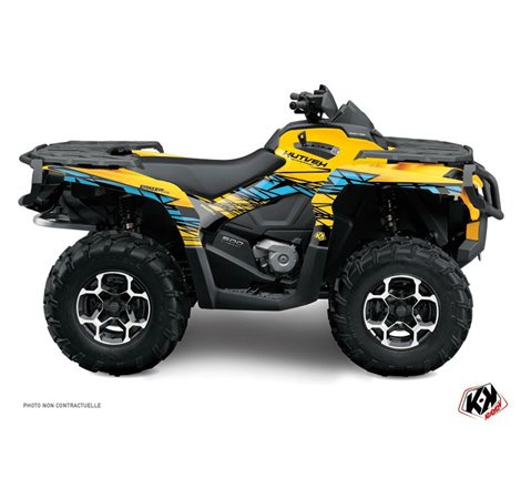 Kit Déco Quad Eraser Can Am Outlander 500-650-800 MAX Jaune Bleu (2013-2015)