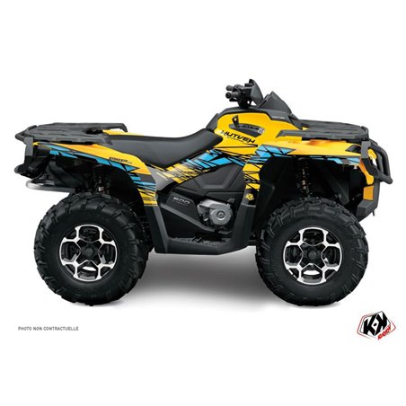Kit Déco Quad Eraser Can Am Outlander 500-650-800 MAX Jaune Bleu (2013-2015)