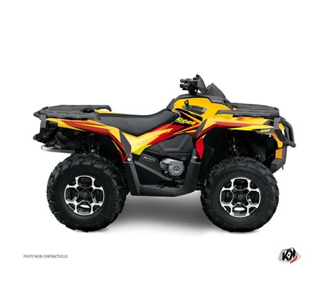Kit Déco Quad Stage Can Am Outlander 500-650-800 MAX Jaune Rouge (2013-2015)
