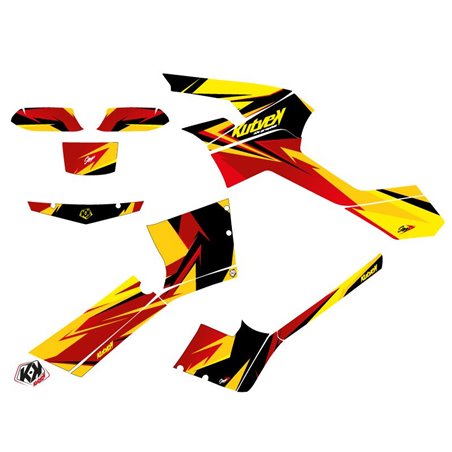 Kit Déco Quad Stage Can Am Outlander 500-650-800 MAX Jaune Rouge (2013-2015)