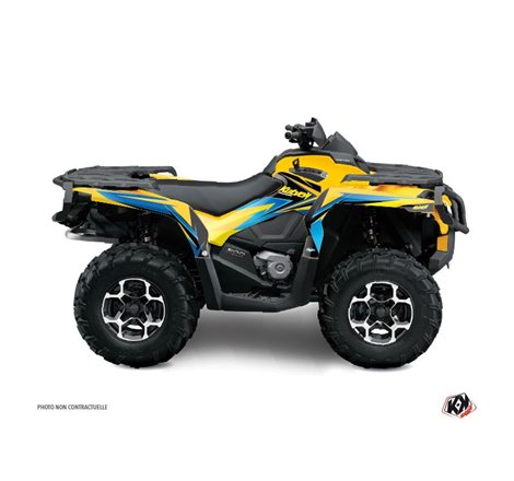 Kit Déco Quad Stage Can Am Outlander 500-650-800 MAX Jaune Bleu (2013-2015)