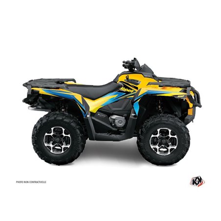 Kit Déco Quad Stage Can Am Outlander 500-650-800 MAX Jaune Bleu (2013-2015)