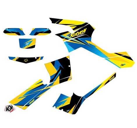 Kit Déco Quad Stage Can Am Outlander 500-650-800 MAX Jaune Bleu (2013-2015)