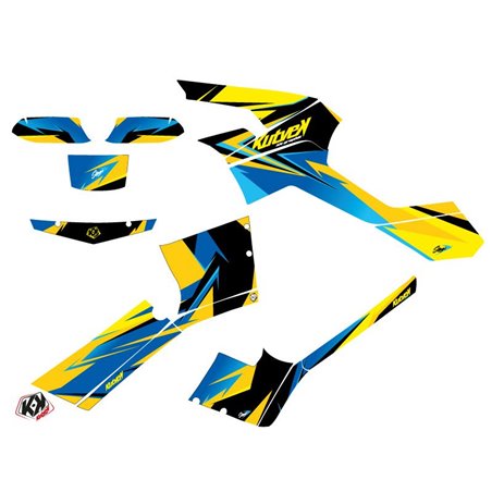 Kit Déco Quad Stage Can Am Outlander 500-650-800 MAX Jaune Bleu (2013-2015)