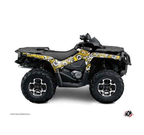 Kit Déco Quad Freegun Eyed Can Am Outlander 500-650-800 MAX Jaune (2013-2015)