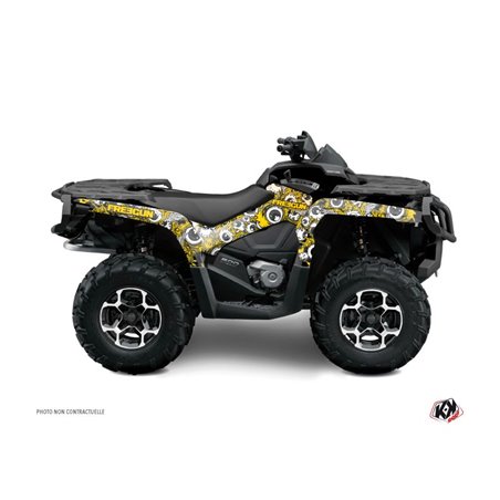 Kit Déco Quad Freegun Eyed Can Am Outlander 500-650-800 MAX Jaune (2013-2015)