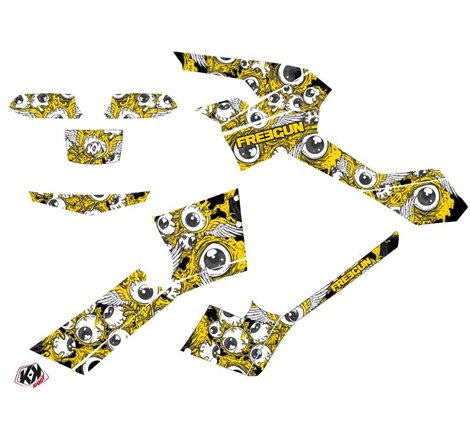 Kit Déco Quad Freegun Eyed Can Am Outlander 500-650-800 MAX Jaune (2013-2015)